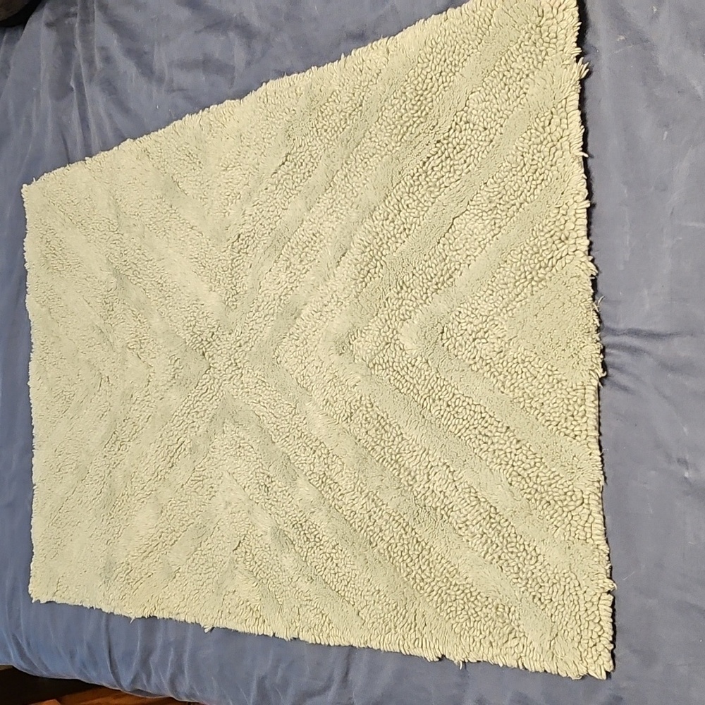 Nate Berkus Plush Chevron Bath Mat in Pale Green